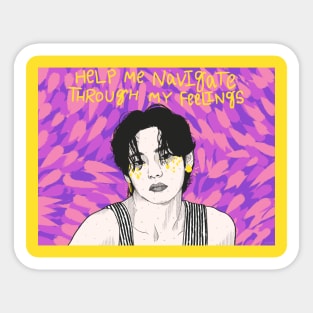 Taehyung and thoughts Sticker